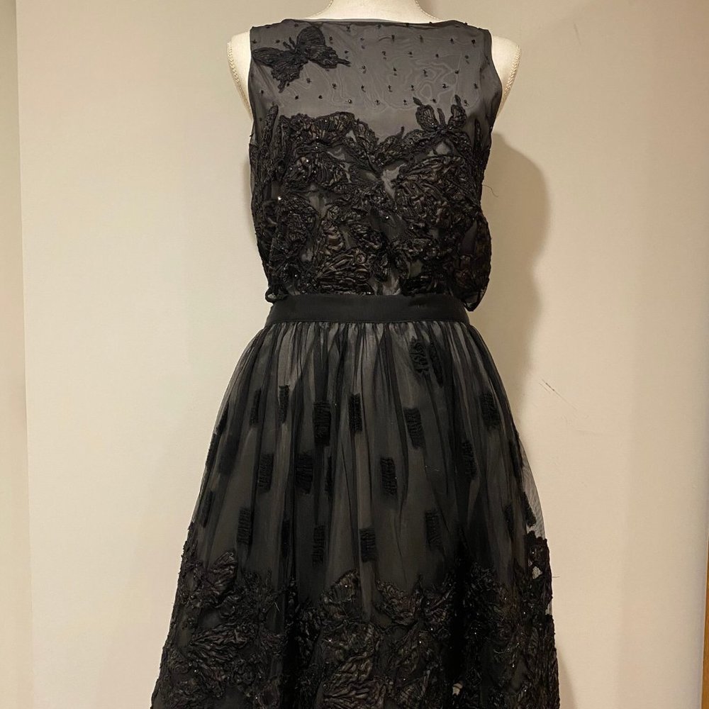 Alice + Olivia Butterfly Crop Top + Skirt Set